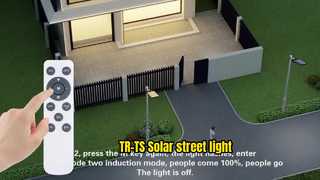 TR-TS ¡No se necesita cableado! Farola solar de alto brillo