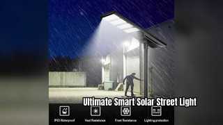 Iluminación exterior inteligente con farola solar todo en uno premium