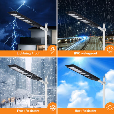300W High Power LED Solar Street Light with LiFePO4 Lithium Battery and IP66 Waterproof for Outdoor Use