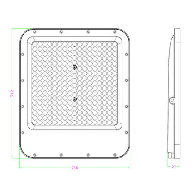 outdoor 200W LED floodlight IP65waterproof AC160-265V 170lm/W gray color aluminum