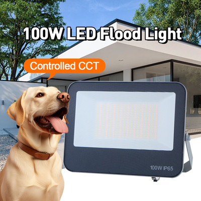 Luz de inundación LED exterior 3CCT 3000K 4000K 6500K Temperatura de color ajustable IP65 material gris impermeable lámpara de alta calidad