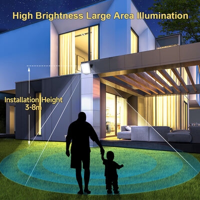 KCD Security IP65 Waterproof LED Floodlight with Remote Control and Motion Sensor for Outdoor Use