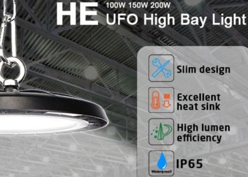 5kg Ultra Thin SMD 200w LED High Bay Lights